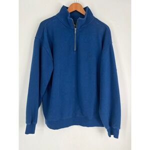 Rodd & Gunn Mens XL Blue Quarter Zip Fleece Pullover Sweatshirt